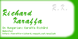 richard karaffa business card